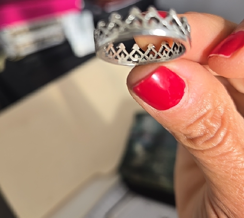 Silver Crown Ring - Picture 2 of 6
